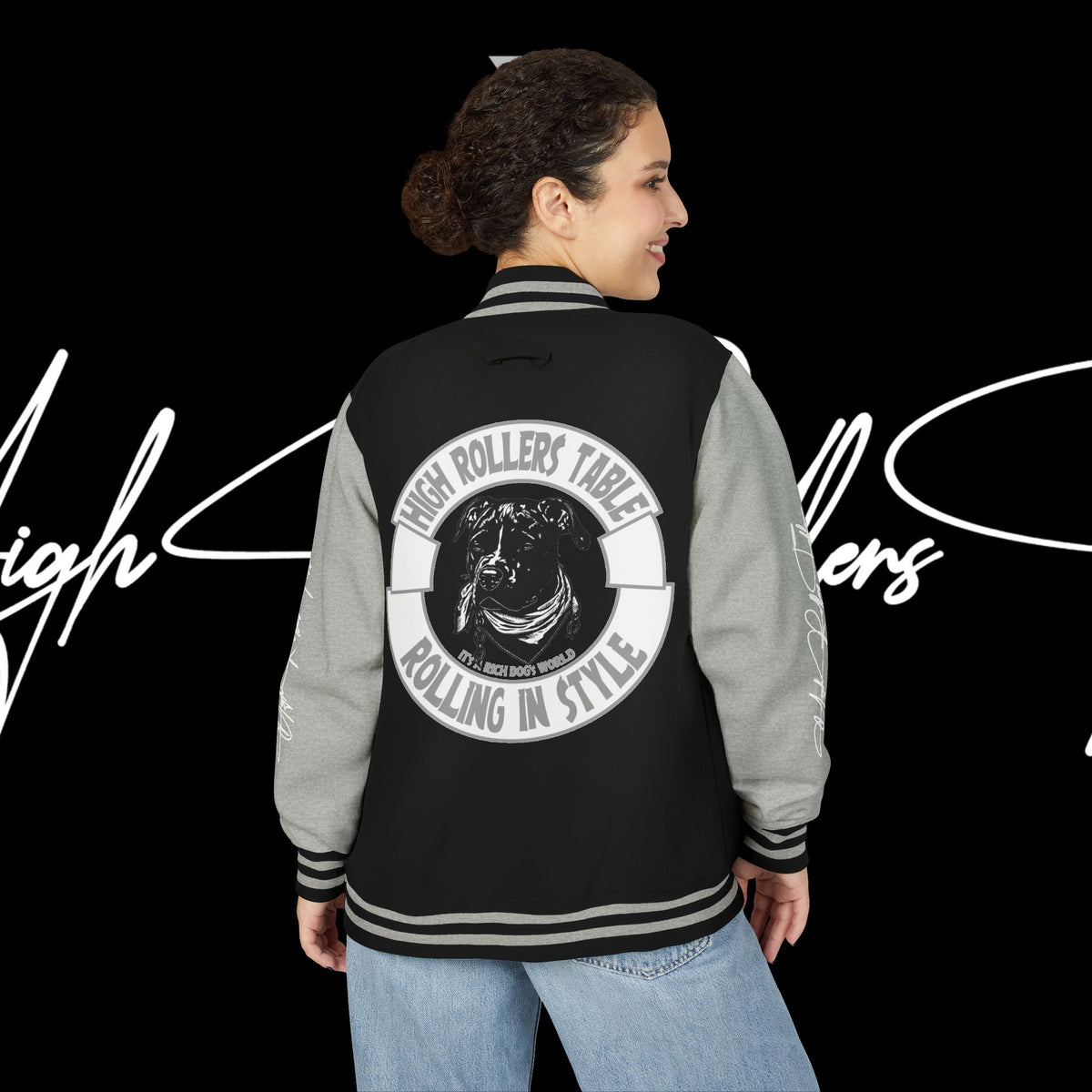 "Rich Dog Pack Mentality" Heavyweight Letterman Jacket