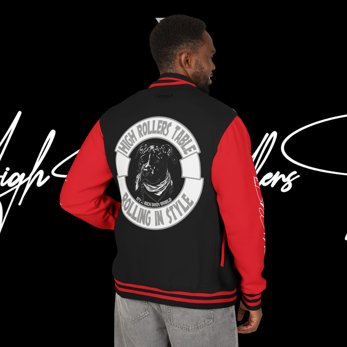 "Rich Dog Pack Mentality" Heavyweight Letterman Jacket