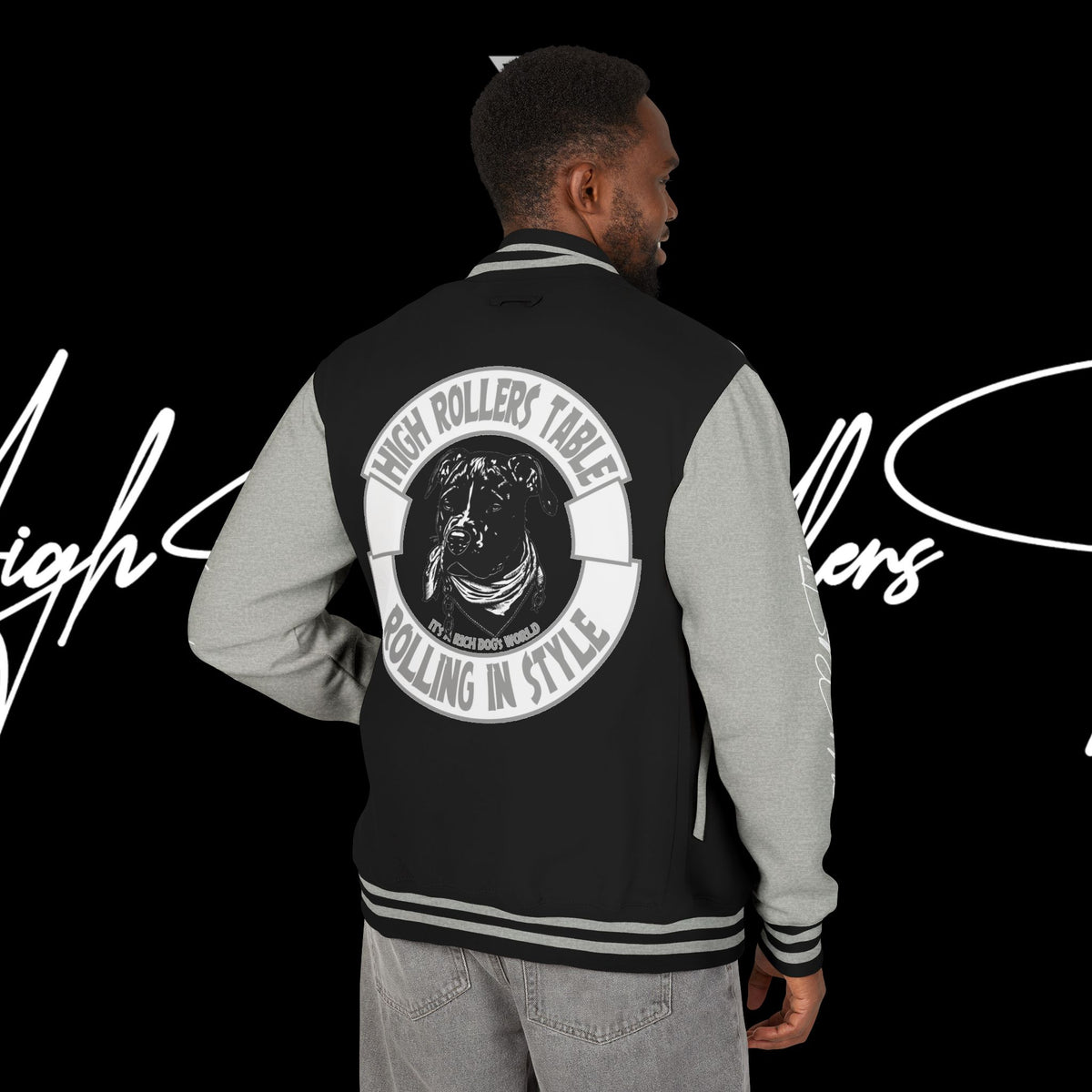 "Rich Dog Pack Mentality" Heavyweight Letterman Jacket