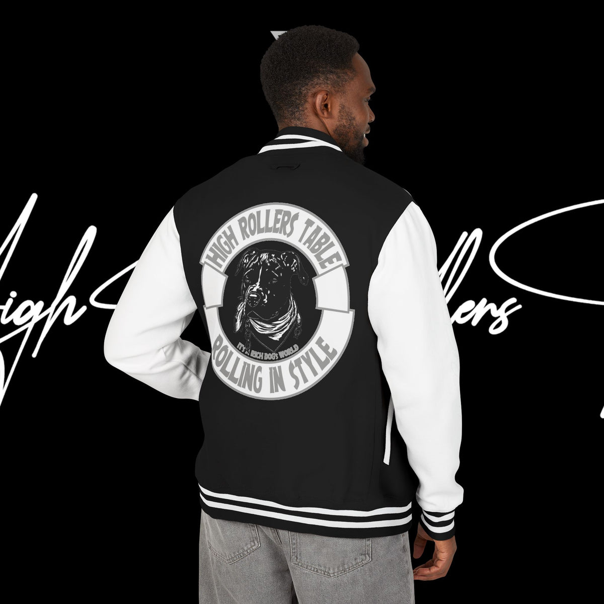 "Rich Dog Pack Mentality" Heavyweight Letterman Jacket
