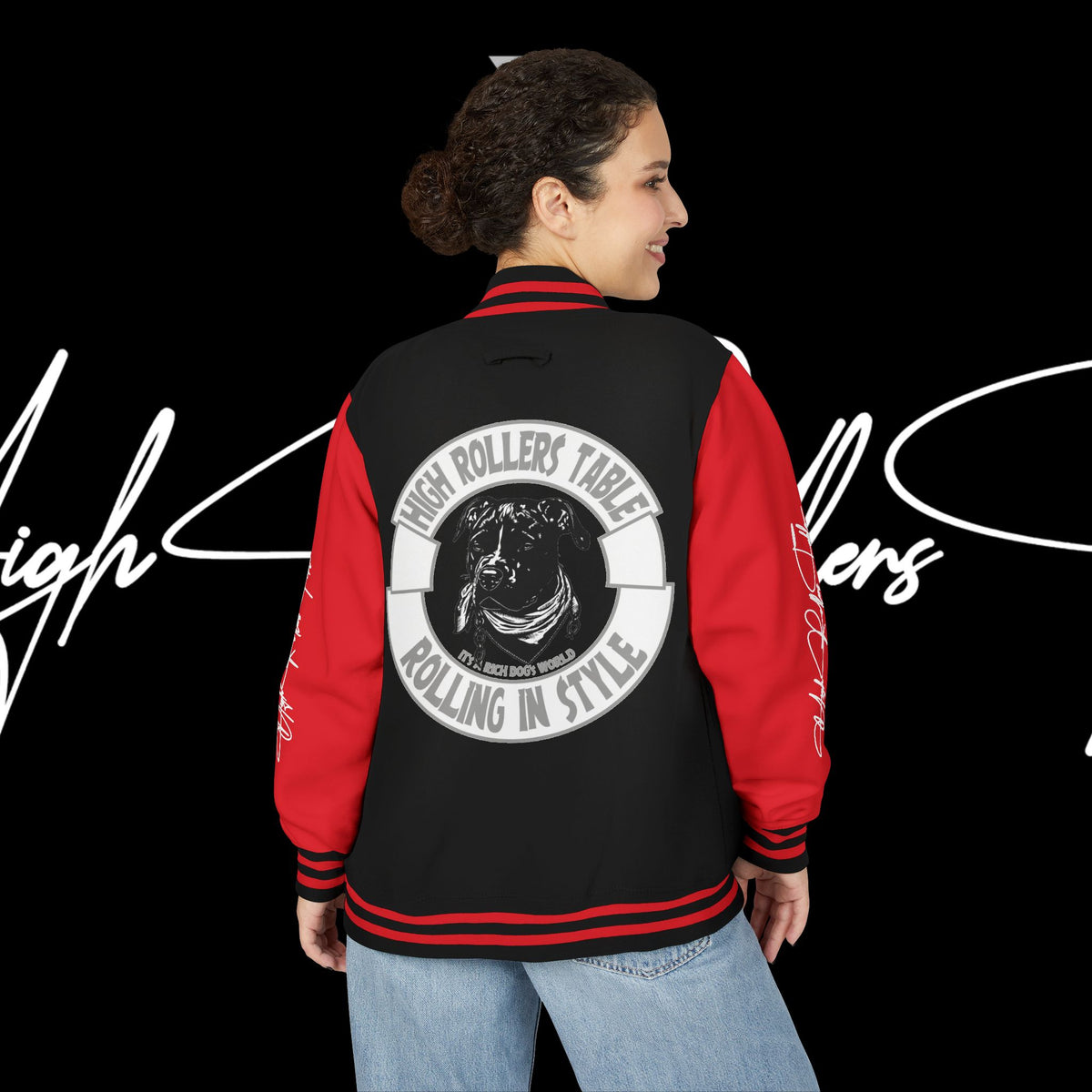 "Rich Dog Pack Mentality" Heavyweight Letterman Jacket
