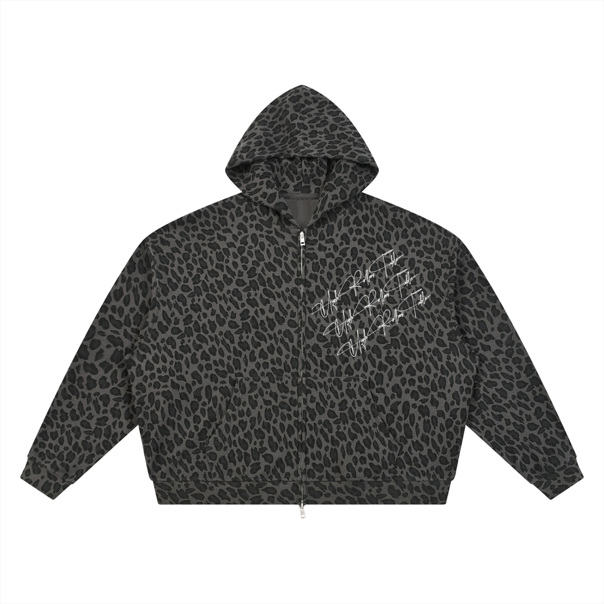 A Rich Poodle's Leopard Full Zip Hoodie