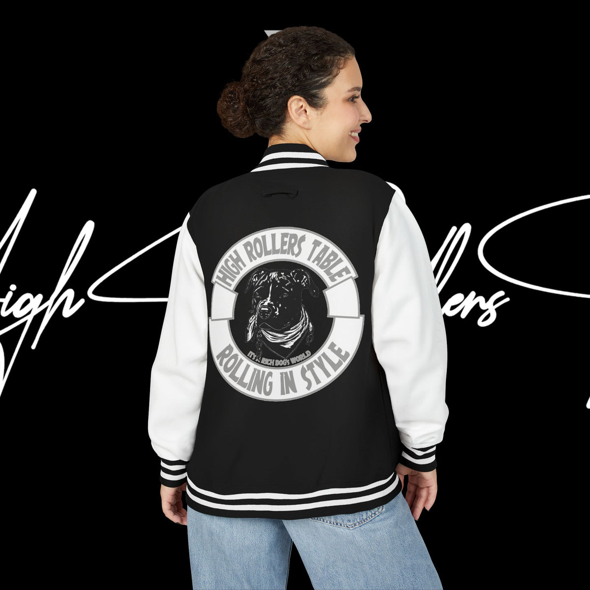 "Rich Dog Pack Mentality" Heavyweight Letterman Jacket